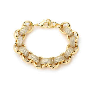 20MM XXL Diamond Belcher Bracelet (Gold Filled)