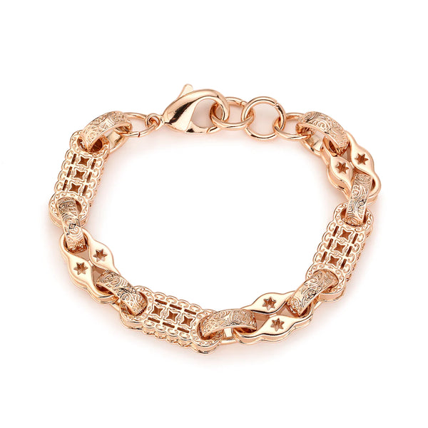 3D Stars and Bars Bracelet (Rose Gold Filled)