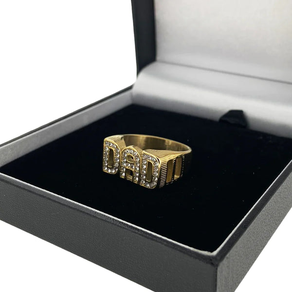 Dad Diamond Ring (Gold Filled)