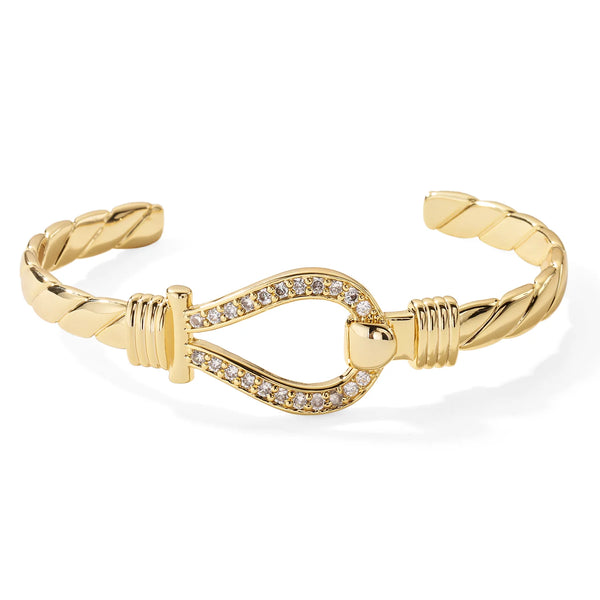 Diamond Loop Bangle (Gold Filled)