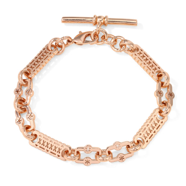 Stars and Bars T-Bar Bracelet (Rose Gold Filled)