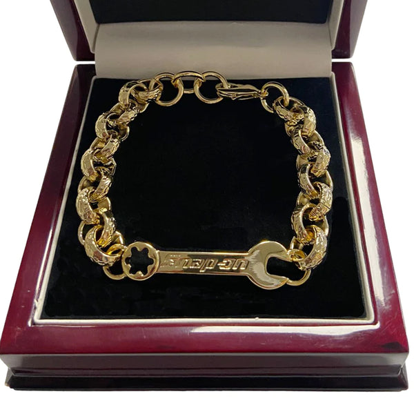 Spanner Wrench Belcher Bracelet (Gold Filled)