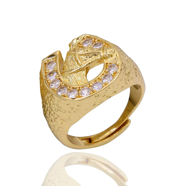Horseshoe Diamond Ring (Gold Filled)