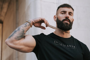 12MM Patterned Belcher Chain and Bracelet Set (Gold Filled)